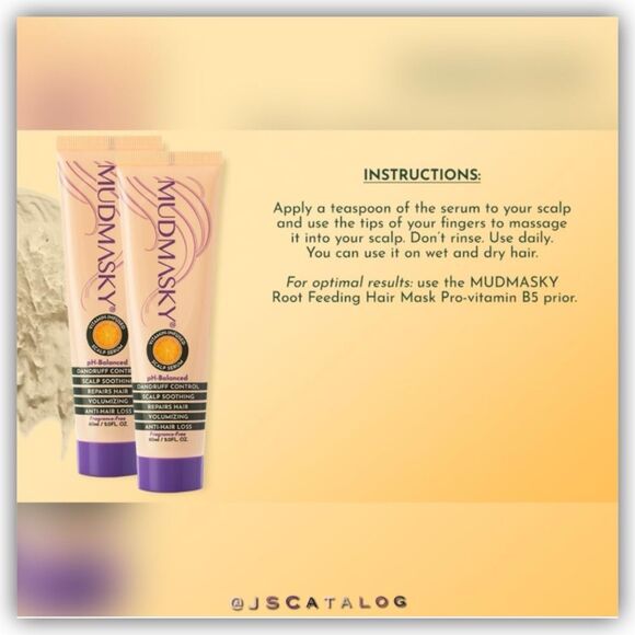 Mudmasky Vitamin-Infused Scalp Serum 60ml / 2.0 FL. OZ. - Strengthens and Thicke - Picture 4 of 7